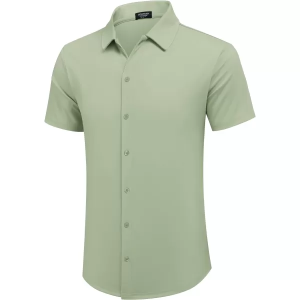 COOFANDY Mens Casual Button Down Shirt Short Sleeve Wrinkle Free Shirts Summer Shirt