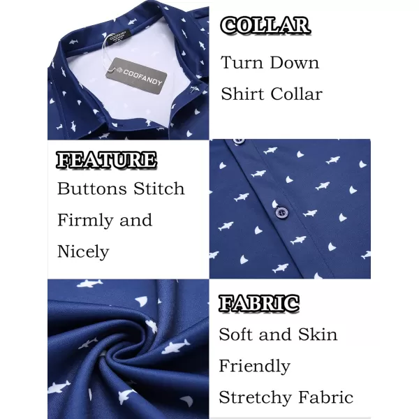 COOFANDY Mens Casual Button Down Shirt Short Sleeve Wrinkle Free Shirts Summer Shirt
