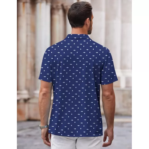 COOFANDY Mens Casual Button Down Shirt Short Sleeve Wrinkle Free Shirts Summer Shirt