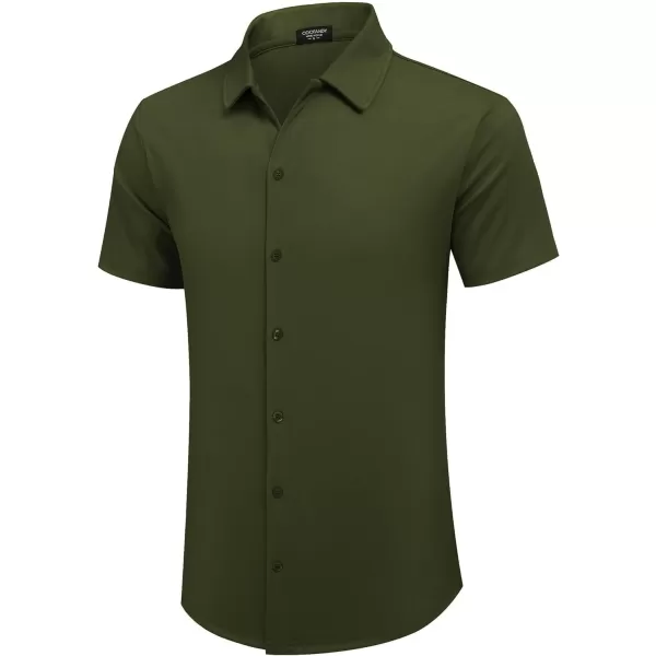 COOFANDY Mens Casual Button Down Shirt Short Sleeve Wrinkle Free Shirts Summer Shirt