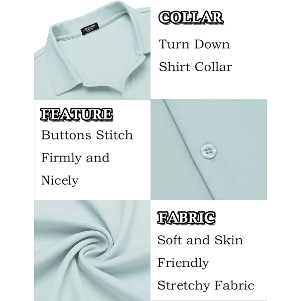 COOFANDY Mens Casual Button Down Shirt Short Sleeve Wrinkle Free Shirts Summer Shirt