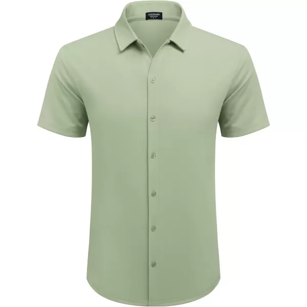 COOFANDY Mens Casual Button Down Shirt Short Sleeve Wrinkle Free Shirts Summer Shirt