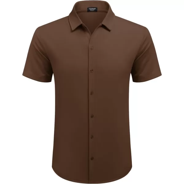 COOFANDY Mens Casual Button Down Shirt Short Sleeve Wrinkle Free Shirts Summer Shirt