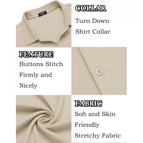 COOFANDY Mens Casual Button Down Shirt Short Sleeve Wrinkle Free Shirts Summer Shirt