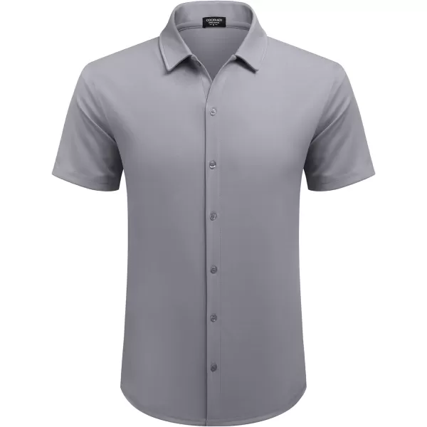 COOFANDY Mens Casual Button Down Shirt Short Sleeve Wrinkle Free Shirts Summer Shirt