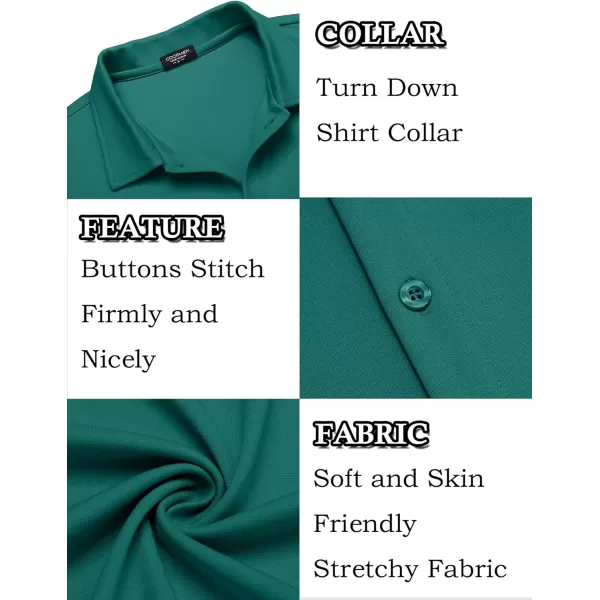 COOFANDY Mens Casual Button Down Shirt Short Sleeve Wrinkle Free Shirts Summer Shirt
