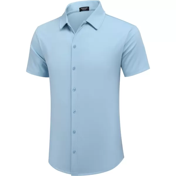 COOFANDY Mens Casual Button Down Shirt Short Sleeve Wrinkle Free Shirts Summer Shirt
