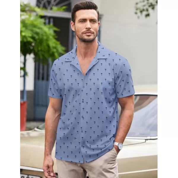 COOFANDY Mens Casual Button Down Shirt Short Sleeve Wrinkle Free Shirts Summer Shirt