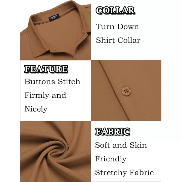 COOFANDY Mens Casual Button Down Shirt Short Sleeve Wrinkle Free Shirts Summer Shirt