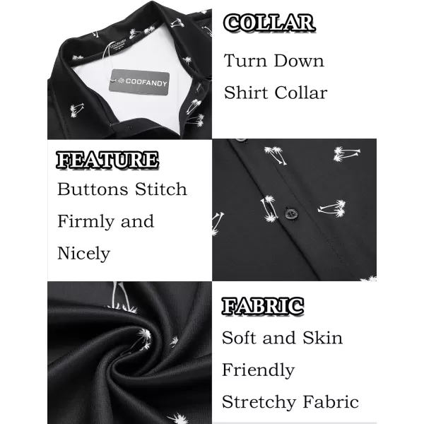 COOFANDY Mens Casual Button Down Shirt Short Sleeve Wrinkle Free Shirts Summer Shirt