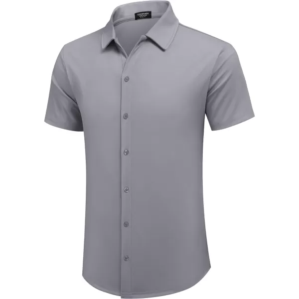 COOFANDY Mens Casual Button Down Shirt Short Sleeve Wrinkle Free Shirts Summer Shirt