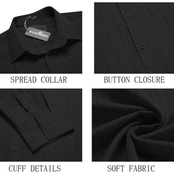 COOFANDY Men's Casual Button Down Shirts Long Sleeve Linen Shirt Fashion Textured Beach Summer Shirt