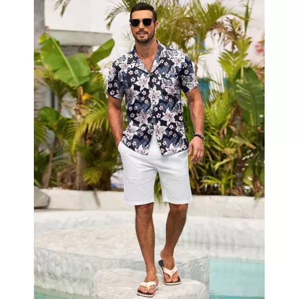 COOFANDY Men's Casual Button Down Shirts Short Sleeve Summer Beach Shirt Fashion Textured Shirts with Pocket