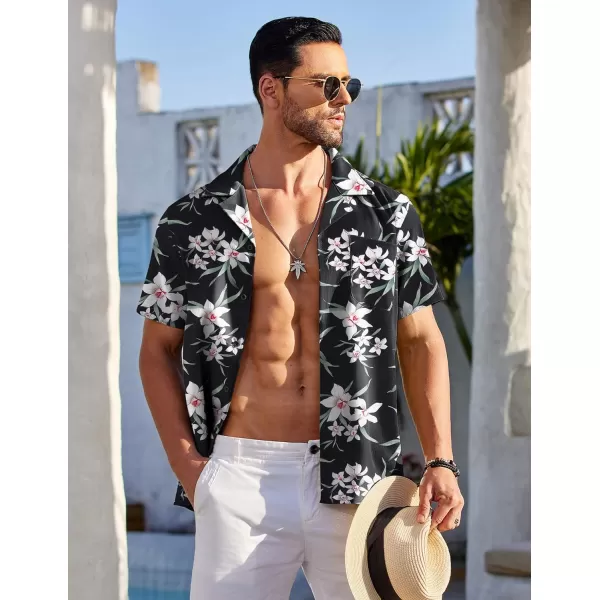 COOFANDY Men's Casual Button Down Shirts Short Sleeve Summer Beach Shirt Fashion Textured Shirts with Pocket