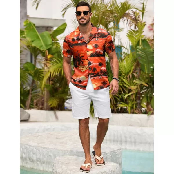 COOFANDY Men's Casual Button Down Shirts Short Sleeve Summer Beach Shirt Fashion Textured Shirts with Pocket