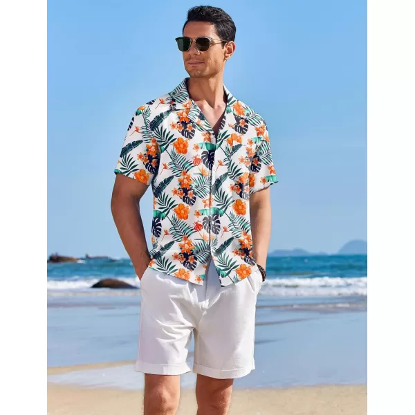 COOFANDY Men's Casual Button Down Shirts Short Sleeve Summer Beach Shirt Fashion Textured Shirts with Pocket