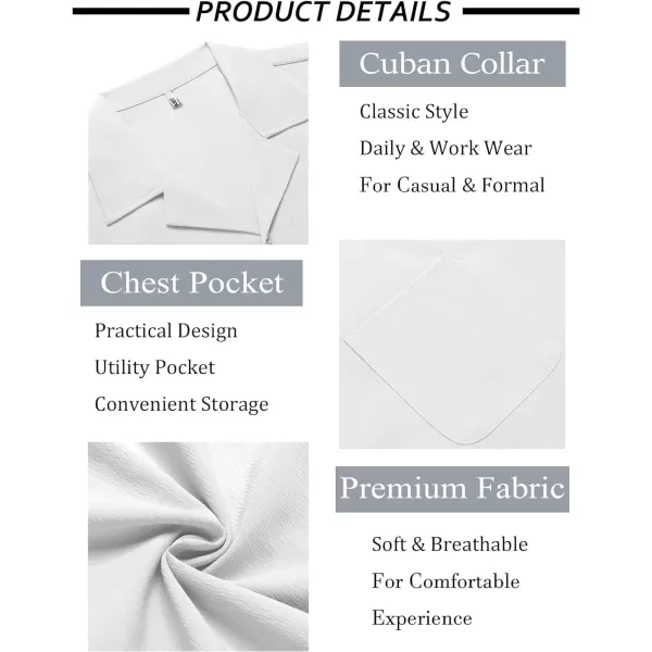 COOFANDY Men's Casual Button Down Shirts Short Sleeve Summer Beach Shirt Fashion Textured Shirts with Pocket