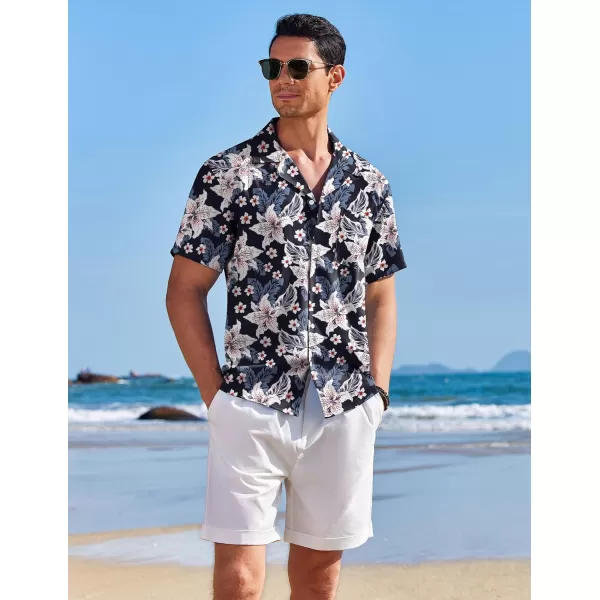 COOFANDY Men's Casual Button Down Shirts Short Sleeve Summer Beach Shirt Fashion Textured Shirts with Pocket