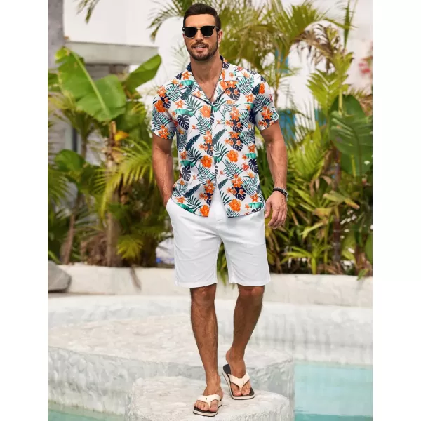 COOFANDY Men's Casual Button Down Shirts Short Sleeve Summer Beach Shirt Fashion Textured Shirts with Pocket