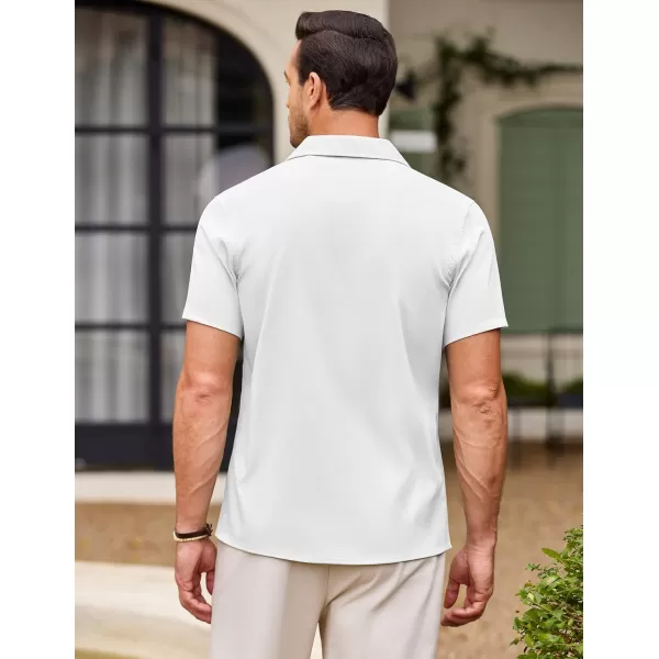 COOFANDY Men's Casual Button Down Shirts Short Sleeve Summer Beach Shirt Fashion Textured Shirts with Pocket