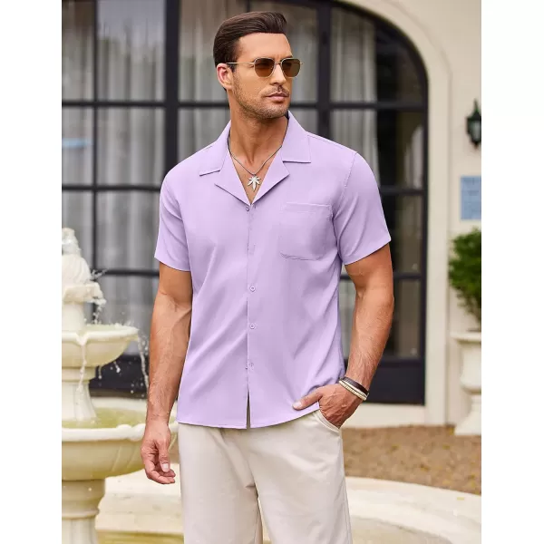 COOFANDY Men's Casual Button Down Shirts Short Sleeve Summer Beach Shirt Fashion Textured Shirts with Pocket