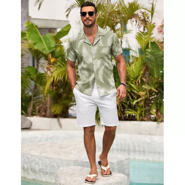 COOFANDY Men's Casual Button Down Shirts Short Sleeve Summer Beach Shirt Fashion Textured Shirts with Pocket