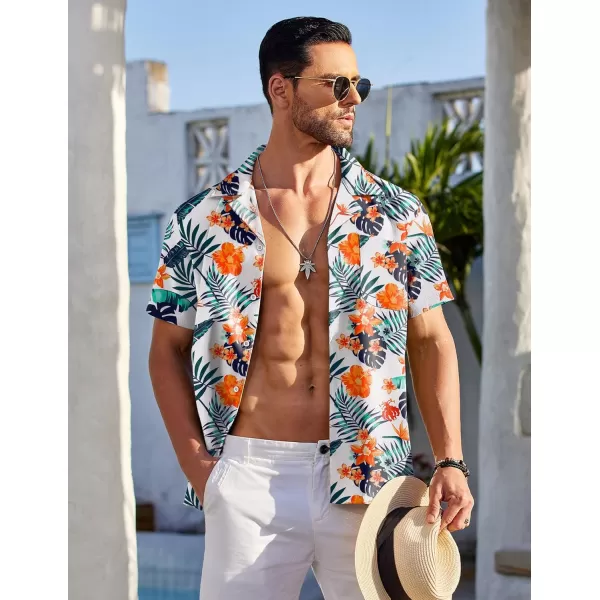 COOFANDY Men's Casual Button Down Shirts Short Sleeve Summer Beach Shirt Fashion Textured Shirts with Pocket