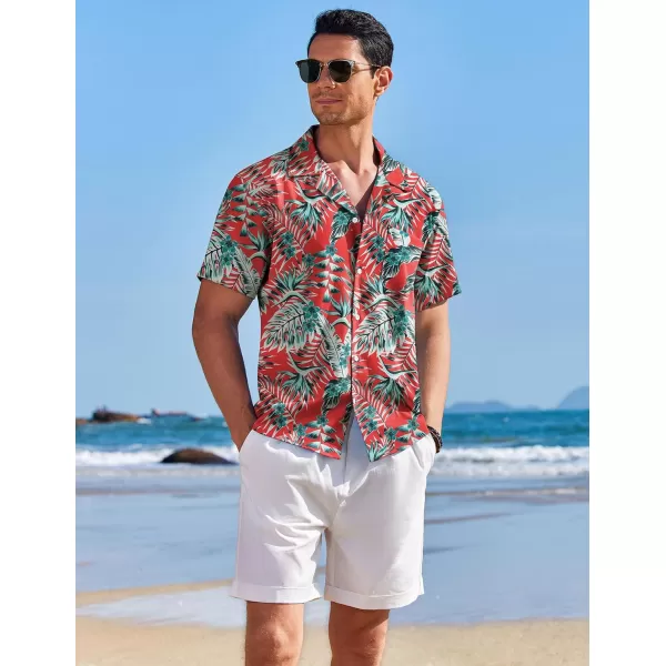 COOFANDY Men's Casual Button Down Shirts Short Sleeve Summer Beach Shirt Fashion Textured Shirts with Pocket