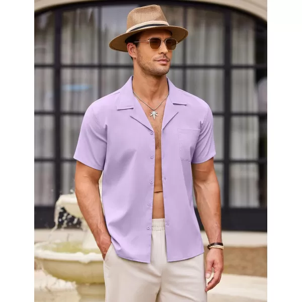 COOFANDY Men's Casual Button Down Shirts Short Sleeve Summer Beach Shirt Fashion Textured Shirts with Pocket