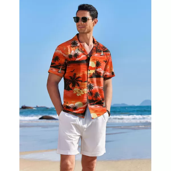 COOFANDY Men's Casual Button Down Shirts Short Sleeve Summer Beach Shirt Fashion Textured Shirts with Pocket