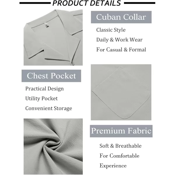 COOFANDY Men's Casual Button Down Shirts Short Sleeve Summer Beach Shirt Fashion Textured Shirts with Pocket