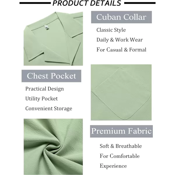 COOFANDY Men's Casual Button Down Shirts Short Sleeve Summer Beach Shirt Fashion Textured Shirts with Pocket