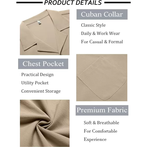 COOFANDY Men's Casual Button Down Shirts Short Sleeve Summer Beach Shirt Fashion Textured Shirts with Pocket