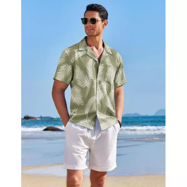 COOFANDY Men's Casual Button Down Shirts Short Sleeve Summer Beach Shirt Fashion Textured Shirts with Pocket
