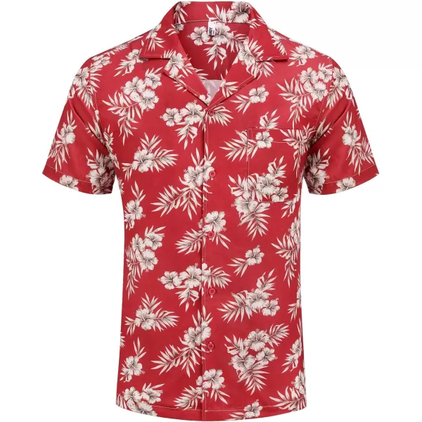 COOFANDY Men's Casual Button Down Shirts Short Sleeve Summer Cuban Vacation Beach Shirts