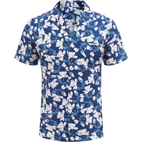 COOFANDY Men's Casual Button Down Shirts Short Sleeve Summer Cuban Vacation Beach Shirts
