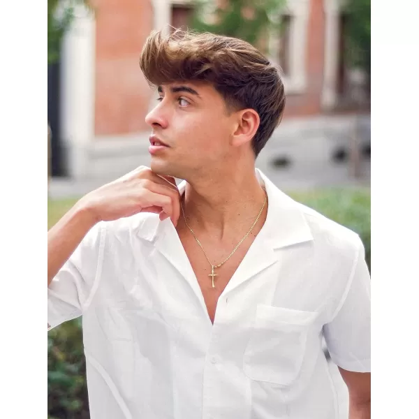 COOFANDY Men's Casual Button Down Shirts Short Sleeve Summer Cuban Vacation Beach Shirts