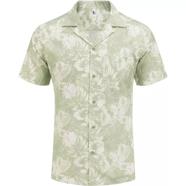 COOFANDY Men's Casual Button Down Shirts Short Sleeve Summer Cuban Vacation Beach Shirts