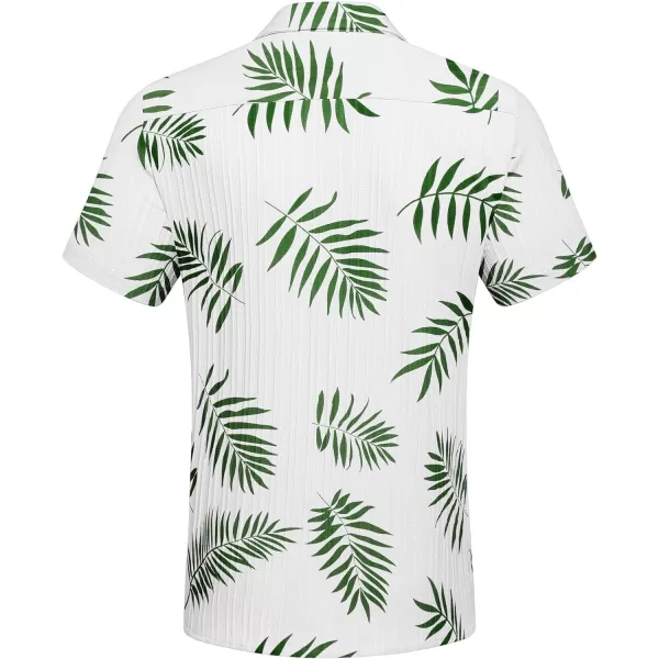 COOFANDY Men's Casual Button Down Shirts Short Sleeve Textured Linen Summer Beach Shirt with Pocket