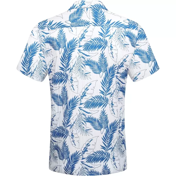 COOFANDY Men's Casual Button Down Shirts Short Sleeve Textured Linen Summer Beach Shirt with Pocket