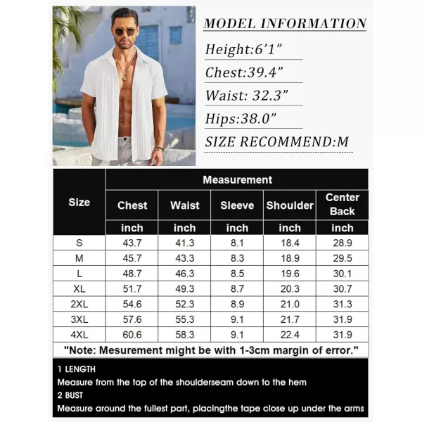 COOFANDY Men's Casual Button Down Shirts Short Sleeve Textured Linen Summer Beach Shirt with Pocket