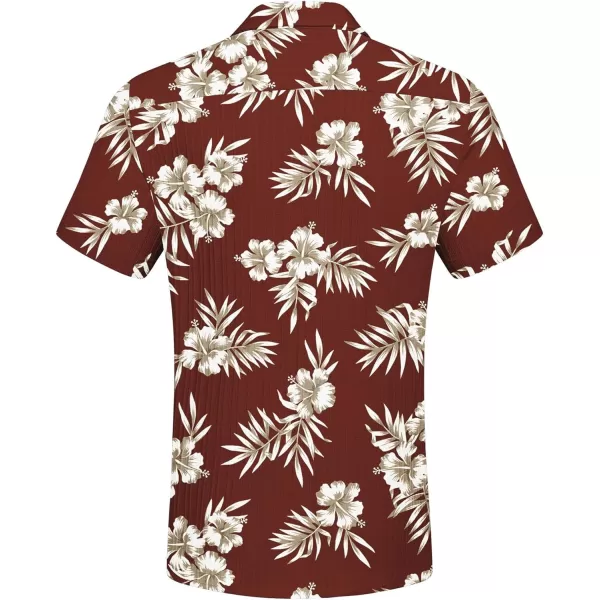 COOFANDY Men's Casual Button Down Shirts Short Sleeve Textured Linen Summer Beach Shirt with Pocket