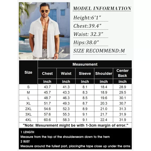 COOFANDY Men's Casual Button Down Shirts Short Sleeve Textured Linen Summer Beach Shirt with Pocket