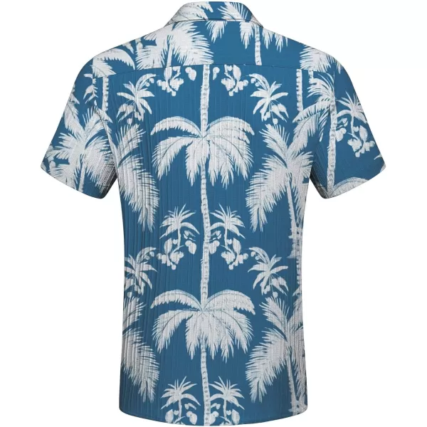 COOFANDY Men's Casual Button Down Shirts Short Sleeve Textured Linen Summer Beach Shirt with Pocket