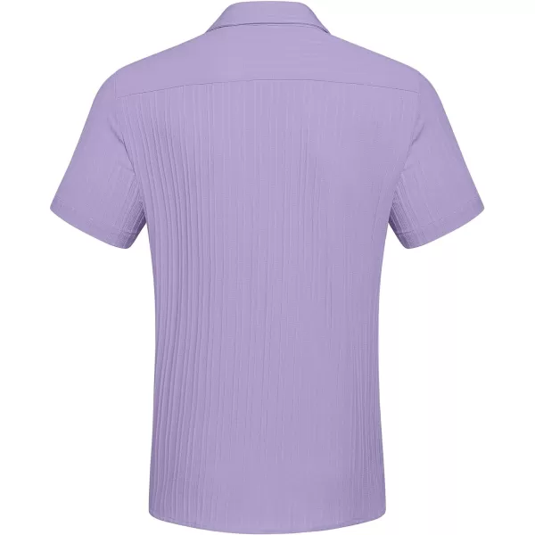COOFANDY Men's Casual Button Down Shirts Short Sleeve Textured Linen Summer Beach Shirt with Pocket