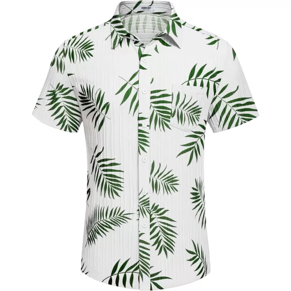 COOFANDY Men's Casual Button Down Shirts Short Sleeve Textured Linen Summer Beach Shirt with Pocket