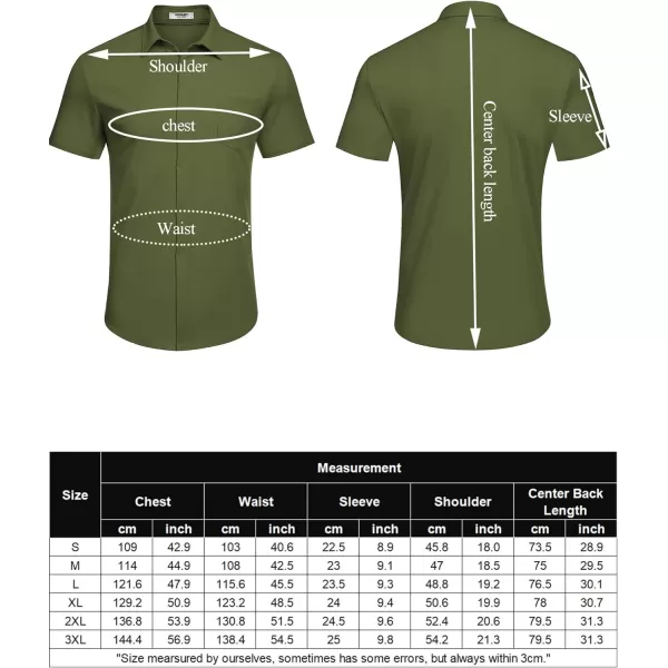 COOFANDY Mens Casual Button Down Shirts Short Sleeve Wrinkle Free Dress Shirts Summer Shirt with Pocket