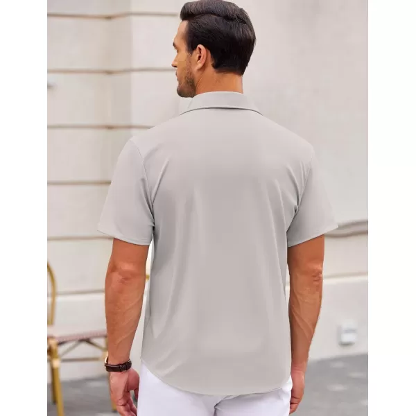 COOFANDY Mens Casual Button Down Shirts Short Sleeve Wrinkle Free Dress Shirts Summer Shirt with Pocket