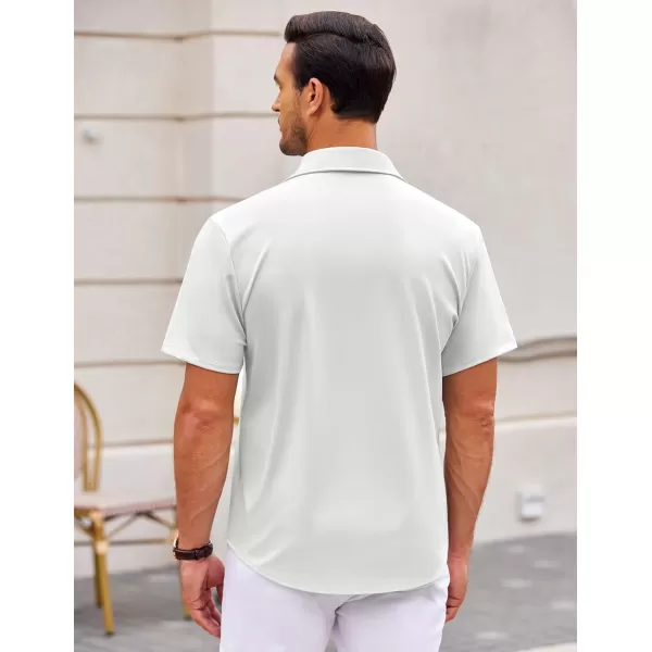 COOFANDY Mens Casual Button Down Shirts Short Sleeve Wrinkle Free Dress Shirts Summer Shirt with Pocket
