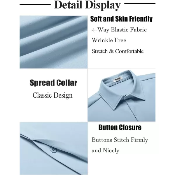 COOFANDY Mens Casual Button Down Shirts Short Sleeve Wrinkle Free Dress Shirts Summer Shirt with Pocket